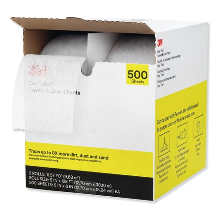 3M Easy Trap Duster, 5 x 125 ft, White, 250 Sheets/Roll, PK2 55655W